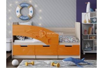 Кровать Дельфин-6 МДФ Оранжевый