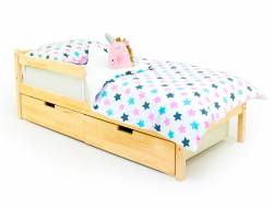 Кровать Svogen classic с ящиками и бортиком натура без покрытия