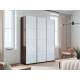 Шкаф-купе Прайм 3-х дверный 1800 три стекла белые Венге