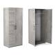 Шкаф Д-1 для одежды глубокий Денвер Риббек серый