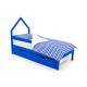 Кровать-домик мини Svogen с ящиками и бортиком синий