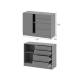 Комод Энни 1100 км2 Графит серый
