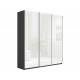 Шкаф-купе Прайм 3-х дверный 2100 три стекла белые Серый Диамант