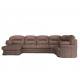 Диван угловой большой П-образный Квин 6 без механизма Ultra Chocolate