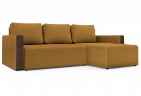 Угловой диван Алиса 3 с подлокотниками savana plus yellow