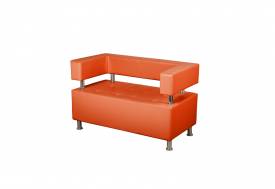 Диван 2 местный Райли оранжевый