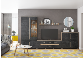 Гостиная Ким Бетон Графит Сонома