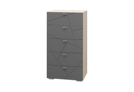 Комод 5 ящиков Скайлайн графит