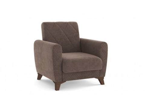 Кресло для отдыха Эдвин велюр прага браун