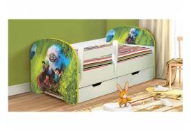 Кровать детская с фотопечатью с 2-мя ящиками Снежный человек