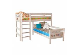 Угловая кровать Соня с прямой лестницей