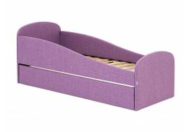 Кровать с ящиком Letmo черничный мусс (рогожка)