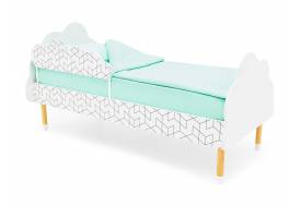 Кровать Stumpa Облако с бортиком рисунок Кубики