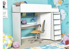 Кровать-чердак Юниор 7 белый