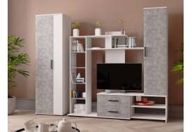 Гостиная Сидней 1 Белый/Ателье светлое