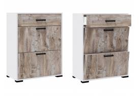 Обувница Бриз белый/дуб юкон