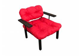 Кресло Дачное красная подушка