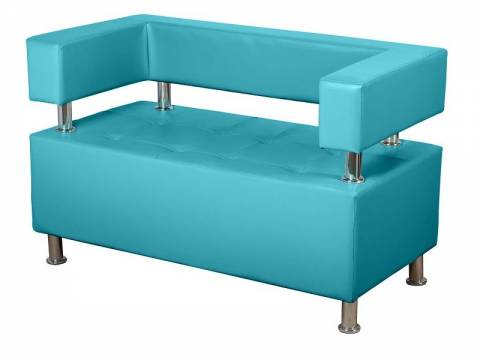 Диван двухместный Райли Кожзам Бирюзовый