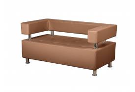 Диван трехместный Райли Кожзам Коричневый