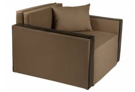 Кресло-кровать Милена с подлокотниками рогожка brown