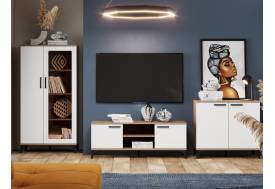 Гостиная Марсель фасад Меренга, корпус Дуб Крафт Табачный