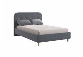 Кровать 1200 Лео велюр графит