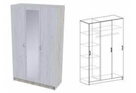 Шкаф 3-х створчатый Бася ШК 553 Крафт