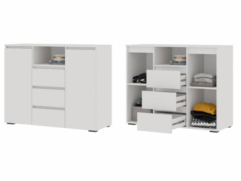 Комод Хелен КМ 01 Белый шагрень