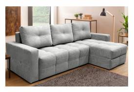 Диван угловой Симпл Клетка Vivaldi серый велюр