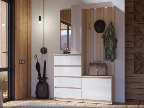 Прихожая Челси Белый, дуб сонома