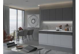 Кухонный гарнитур Оливия 2000 Графит софт МГ