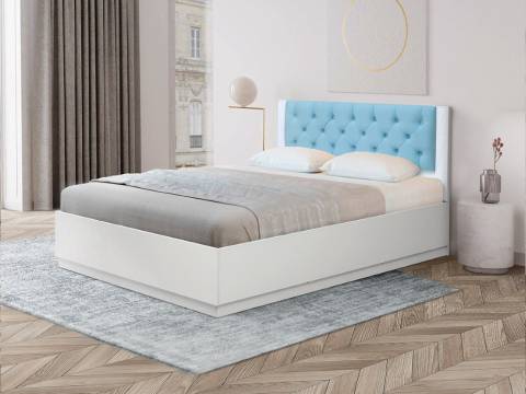 Кровать Венеция 12.2 1400 с ортопедическим основанием велюр 011