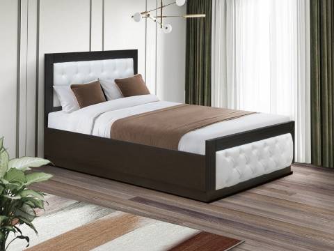 Кровать Венеция 13.1 1400 с подъемным механизмом венге-белый