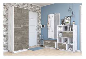 Прихожая Эго бетон светлый/камень темный