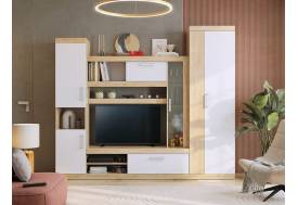 Стенка Макси дуб сонома/белое дерево