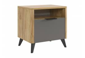 Тумба прикроватная Адам дуб крафт золотой/графит