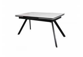 Стол раздвижной Атлант мрамор белый/черный муар