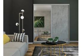 Шкаф-купе Ксения 1200 ЛДСП/зеркало Каспий светлый