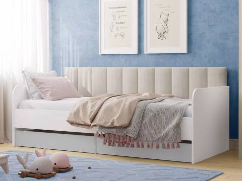 Кровать Морти НМ 041.38 с мягкой спинкой бали