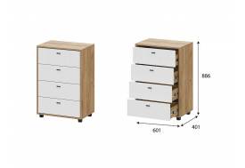 Комод 4 ящика Милан Дуб Золотой