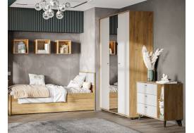 Детская Милан Дуб Золотой/Белый Матовый