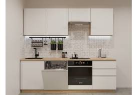 Кухонный гарнитур арт 35 Лайн Тальк 2400 мм