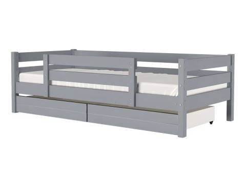 Кровать Глория с бортиком и ящиками Антрацит