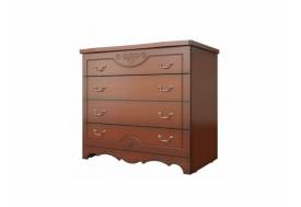Комод 4 ящика Лотос Лак Орех