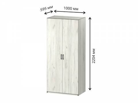 Шкаф 2-х дверный с перегородкой СГ Вега