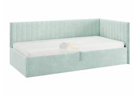 Кровать-тахта с подъемным механизмом Твикс цвет велюра мята