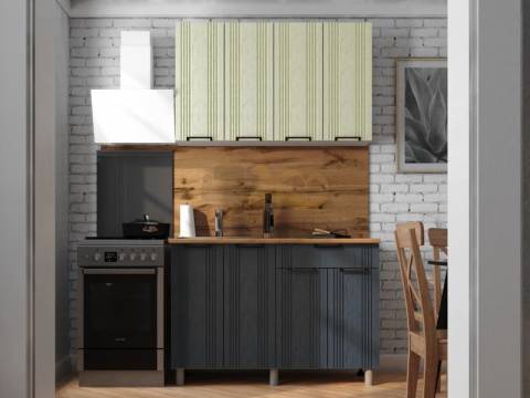 Кухня Вандт 1200 МДФ Айвори/Лунный Кратер без столешницы