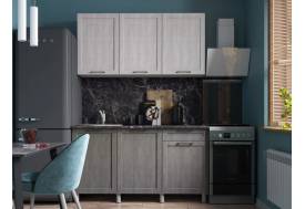 Кухня Кальяри 1500 МДФ Холст Натуральный/Холст Грей без столешницы