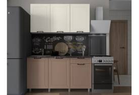 Кухня Ривьера 1500 МДФ Карбон Брюле/Карбон Латте без столешницы
