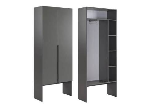 Шкаф двухдверный L800 Баско графит